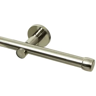 Gardineum Vorhangstange Cap 1-läufig Ø 20 mm 300 cm Weiß