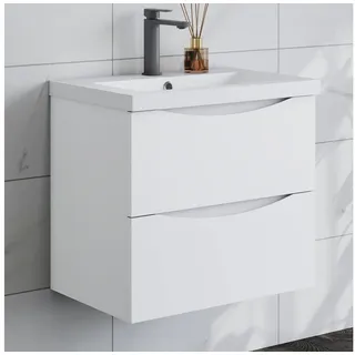 duschspa Waschtisch Waschbecken mit Unterschrank Waschtischunterschrank Smiley, Badmöbel in Breite 50/60/80/90/100 cm 61 cm x 56 cm x 40 cm