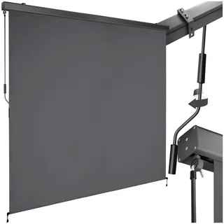 Tectake Senkrechtmarkise 160 x 300 cm Silber Aluminium