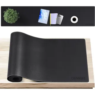 CENNBIE Konsolentischbezug, Leder Sofa Tischbezug, Schmale Konsolentischbezug-Sofastische Schmale Lange Abdeckung, Anwendbar auf Sofastische hinter Couch und TV Konsolentisch (140 x 30cm, schwarz)