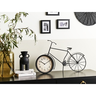 Tischuhr schwarz Fahrradform 37 cm LILLO