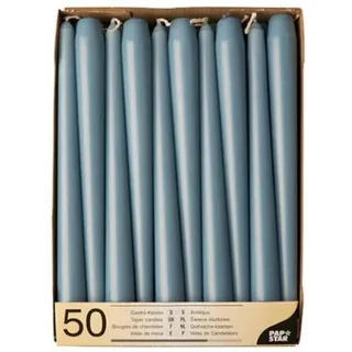 Papstar Leuchterkerzen 25 cm 50 St. arktikblau