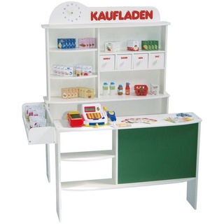 roba® Kaufladen Verkaufsstand, mit 4 Schubladen, Uhr, Tafel, Theke & Seitentheke weiß kidtini GmbH