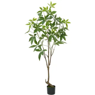 Zstar 150cm Künstlicher Geldbaum,Groß Kunstpflanzen im Topf mit lebensechten Laubzweigen, Große Künstlicher Geldbaum wie echt Moderne Dekoration Kunstpflanzen für Büro, Zuhause,Innen,Außendekoration