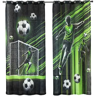 VORHANG 2ER SET SEOUL HxB 245x140 cm Fußball