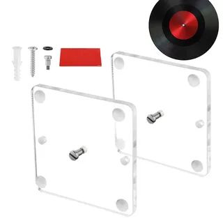 Schallplatten-Wandhalter - Durchsichtiger Schallplattenhalter Aus Acryl, 2 Stück Acryl-Display-Schallplattenhalter, Transparent Für Die Wand | Schwebende Wandregale, Haushaltsorganisation, Aufhänger F