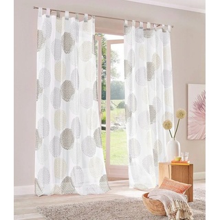 MY HOME Gardine Belem, Schlaufen (2 St), transparent, Polyester, transparent, Polyester, gewebt grau 140 cm x 245 cm