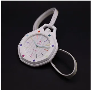Swatch Taschenuhr Audemars Piguet x Swatch Royal Pop Huit Blanc 40mm weiß