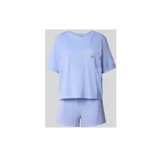 Pyjama mit Logo-Stitching Modell 'OXFORD', Blau, L