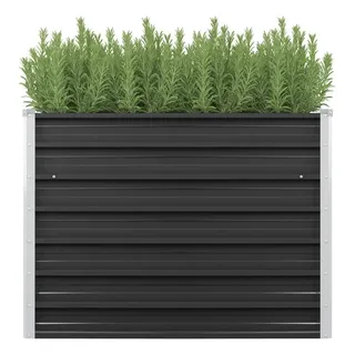vidaXL Garten-Hochbeet verzinkter Stahl rechteckig 100 x 40 x 77 cm Anthrazit 