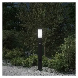 vidaXL Wegeleuchte Edelstahl 80 cm 1x E27 schwarz