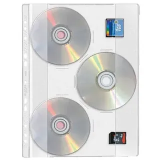 Veloflex CD/DVD Hülle 4359000 für DIN A4 PVC glasklar 10 St./Pack.