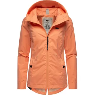 Ragwear leichte Damen Übergangsjacke kurz Outdoor-Jacke wasserdicht Parka mit Kapuze Monade Übergang YOUMODO Peach24 Gr. S - S
