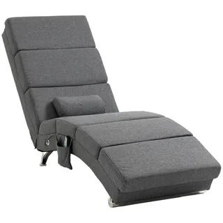 Homcom Bodenstuhl,, Dunkelgrau, Metall, 1-Sitzer, Füllung: Polyester,Schaumstoff, einzeln stellbar, 56x84x168 cm, Wohnzimmer, Sessel, Relaxliegen