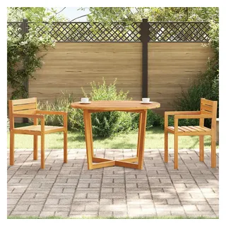 vidaXL Garten-Esstisch Ø 110 x 75 cm braun
