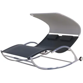 LECO Edda Schaukelliege 206 x 146 x 165 cm Weiß