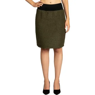 Caspar Bleistiftrock RO031 Damen Winter Bleistift Wollrock knielang grün 42