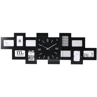 home&styling collection Bilderrahmen Wanduhr Schwarz 80x26 cm 10 St.