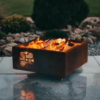 Edelrost Cortenstahl Feuerschale Piazza Metall Feuerstelle Gartenfeuer Feuerkorb