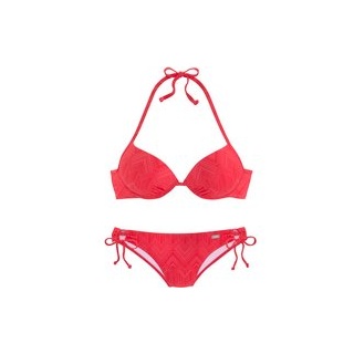 BUFFALO Push-Up-Bikini Damen rot Gr.34 Cup C