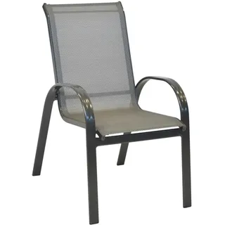 Merxx Amalfi Gartenstuhl 56 x 110 x 94 cm anthrazit grau 2 St.