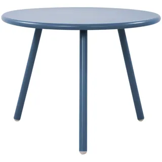 deluke Couchtisch NENIM Kunststoff Blau 60x60x45cm Sofatisch Rund Beistelltisch Wohnzimmertisch Klein