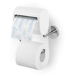 bideo® Altes Modell - mit einigen Fehlern - Toilettenpapierhalterung inkl. Befeuchter, Kleben statt Bohren | Ohne Farb-, Duft- und Konservierungsstoffe (Toilettenpapierhalter, Weiß)