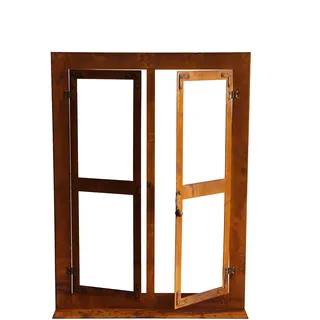 Bornhöft Gartendeko Fenster aus Metall im Rost-Design, 78cm x 59cm, Deko-Fenster Fensterrahmen Edelrost rostige Gartendekartion Eisen