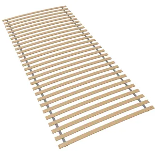 Sleepneo Rollrost 140x200, fertig montiert und gerollt, BLAUER ENGEL zertifiziert, Lattenrost aus Buchenholz, 28 Latten, Traglast 130kg