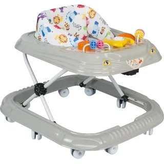Baby Gehwagen Gehfrei Lauflernwagen Babywalker Lauflernhilfe Alpina, Farbe:Grau - Grau