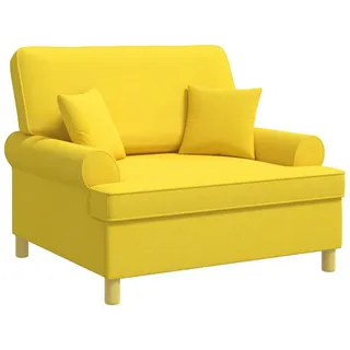 vidaXL XXL-Sessel mit Kissen Stoff 1-St 80 x 80 x 80 cm Gelb