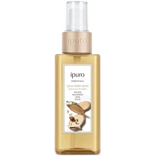 ipuro Essentials Raumspray CEDAR WOOD 120 ml - dezentes Duftspray holzig mit Zedernholz, Sandelholz & Vanille Duft - Raumduft Spray für die Wohnung - Raumduft Lufterfrischer für die ganze Wohnung