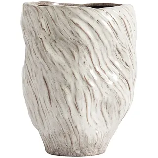 Muubs Vase "Mud" in Beige - (H)25 x Ø 16 cm