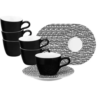 Seltmann Weiden Espressotassen, Schwarz, Keramik, 0.09 L, Rund, 13.6x6.7x13.6 cm, Kaffee & Tee, Tassen, Kaffeetassen-Sets