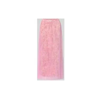 Regular Fit Midirock in Plissee-Optik, Rosa, 34