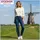 Women Tapered-fit-Jeans STOOKER denim Stretch Jeans blau 40