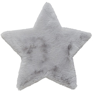 Kinderteppich  Stern , grau , Synthetische Fasern , Maße (cm): B: 60 H: 2,5