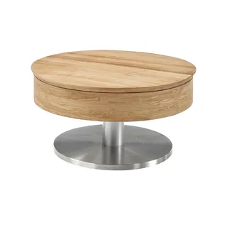 Sofa.de Couchtisch Suva drehbar Eiche 79 x 40 x 79 cm