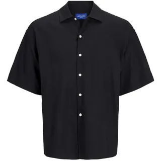 Jack & Jones Herren Freizeit Hemd JORPAROS OVERSIZED SHIRT Relaxed Fit Relaxed Fit 12271066 Schwarz M