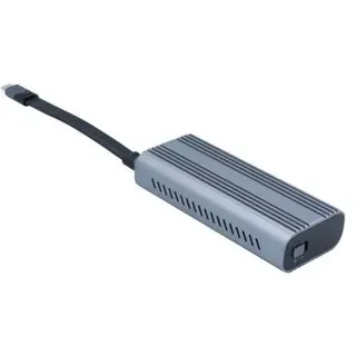 Générique USB4 / Thunderbold 4 SSD M.2 NVMe Enclosure USB-C 40Gbps (M.2), Festplattengehäuse, Silber
