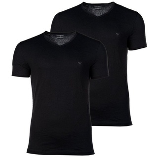 Emporio Armani T-Shirt Herren T-Shirt 2er Pack - V-Neck, V-Ausschnitt schwarz S