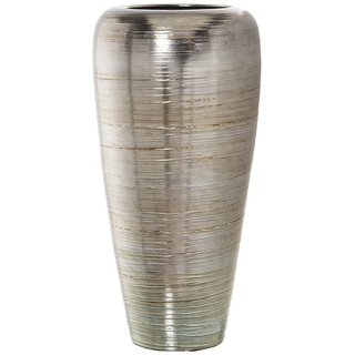 DRW Bodenvase aus Keramik in Silber, 35 x 71 cm