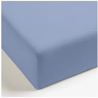 Mistral Home Spannbettlaken Perkal 140 x 200 cm Blau