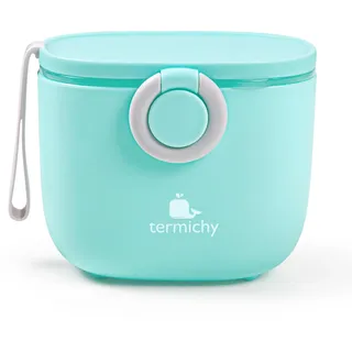 Milchpulver Portionierer, Termichy Milchpulver-Spender, 250g luftdichter tragbarer Milchpulver-Behälter für Reisen, mit Schaber und Löffel (Blau,1 Stück)