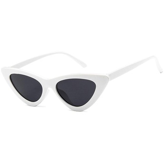Lyguy Sonnenbrille für Kinder mit Katzenauge Sonnenbrille UV-Schutz für Baby Mädchen Jungen weiß