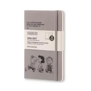 Moleskine Taschenkalender, 18 Monate, Peanuts, Wochen Notizkalender, 2016/2