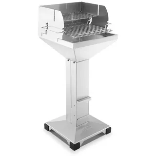 Thüros Holzkohlegrill T2 Direkt Plus Set, inkl. Warmhalterost & Windansteckblech