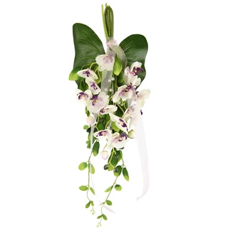 Kunstblume I.GE.A. "Orchidee" Kunstpflanzen Gr. B/H/L: 20 cm x 60 cm x 9 cm, 1 St., lila (violett,weiß) Kunst-Blumen Zum Hängen oder Tischdeko Mittelstücke Wanddeko