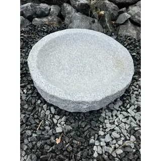 IDYL Vogeltränke Granit rund Ø 30 cm hellgrau grau