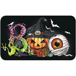 ACAREY Halloween Deko Fußmatte, 3D Scary Hallowee Fußmatte, Halloween Willkommensmatte Für Innen Außen Deko, Gruselige Küche Teppich rutschfeste Für Schlafzimmer, Wohnzimmer, Küche, 40X60CM (A)